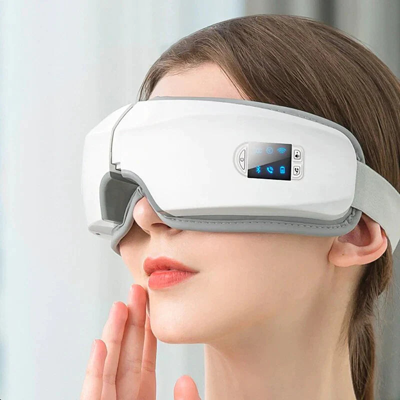 Masseur Oculaire Intelligent 4D : technologie avancée pour soulager la fatigue oculaire. Combine vibrations douces, compresses chaudes et modes personnalisables. Design ergonomique, portable et rechargeable. Idéal pour réduire cernes, poches et tensions oculaires. Expérience de massage relaxante à domicile ou en déplacement. Disponible sur Beautytechglobal.net.